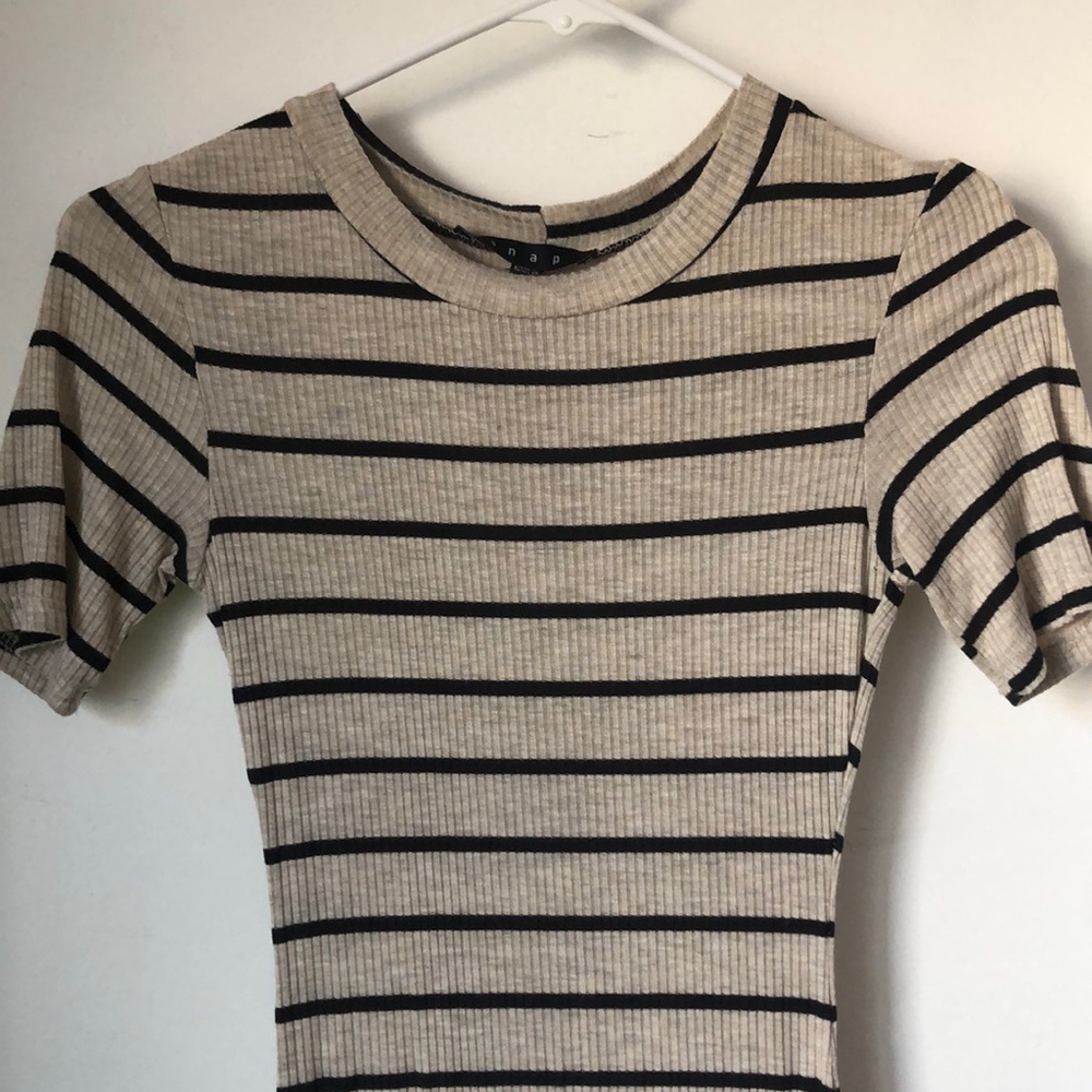 Striped Short Sleeve Maxi dress size small
